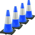 Fluorescent Orange/Green PVC Traffic Cones, Heavy Black Base Parking Lot Cone by OranLite