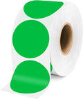 2 Inch Green Circle Stickers 500 Pcs, Permanent Color Coding Dots by WANSTE