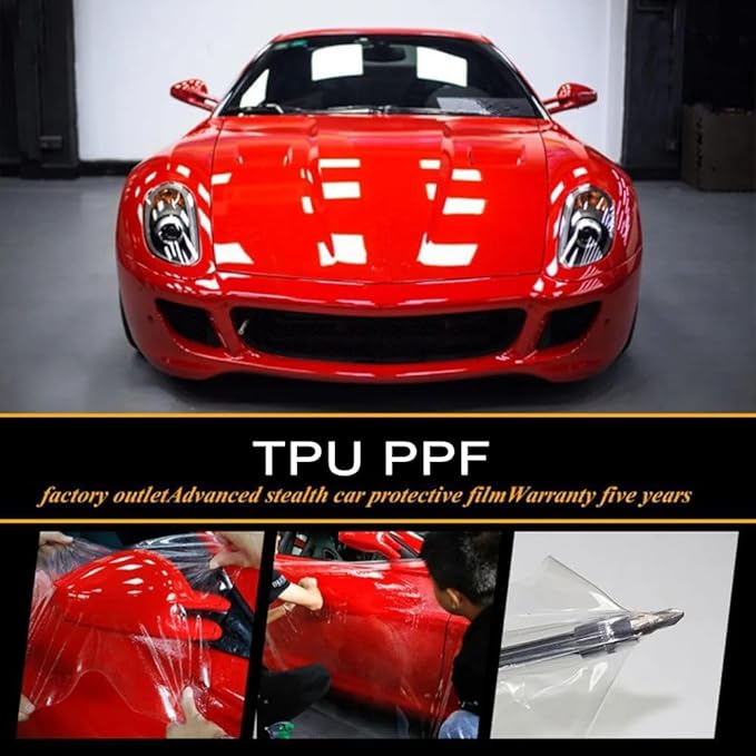 7.5mil TPU Clear Car Paint Protection Film Self Healing Adhesive Automotive - Image 4