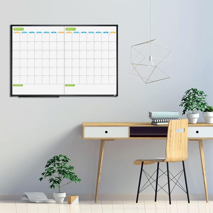 JILoffice Magnetic Dry Erase Calendar Whiteboard, 2 Month White Board Planner - Image 4