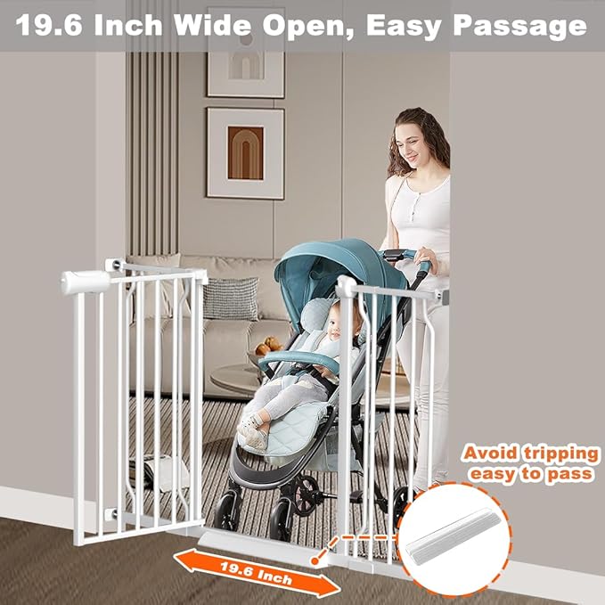 Fairy Baby Extra Wide Baby Gates 71.7-76.3 Inch, Auto Close Child Safety Gates - Image 6