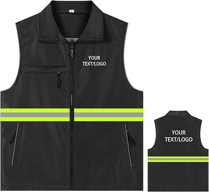 YOWESHOP Lightweight Zip-Up Safety Vest by YOWESHOP