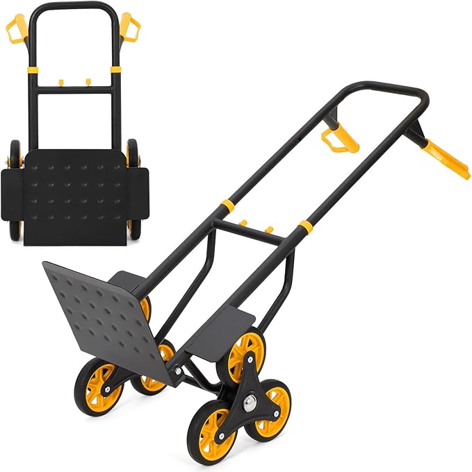 3 in 1 Industrial Convertible Stair Climbing Cart, 1000 LBS Capacity Folding - Image 2