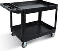 Utility Plastic Tool Cart, 46 x 26-Inch Rolling Service Carts Huge Storage by Tooremine