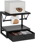 IBUYKE Label Holder for Rolls and Fan-Fold Labels, Wooden Thermal Shipping by IBUYKE