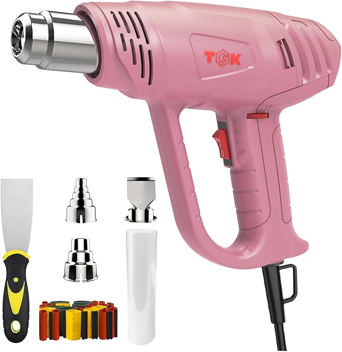 Heat Gun, TGK® 1800W Heavy Duty Hot Air Gun Kit 122℉~1202℉ Dual Temperature by Unknown