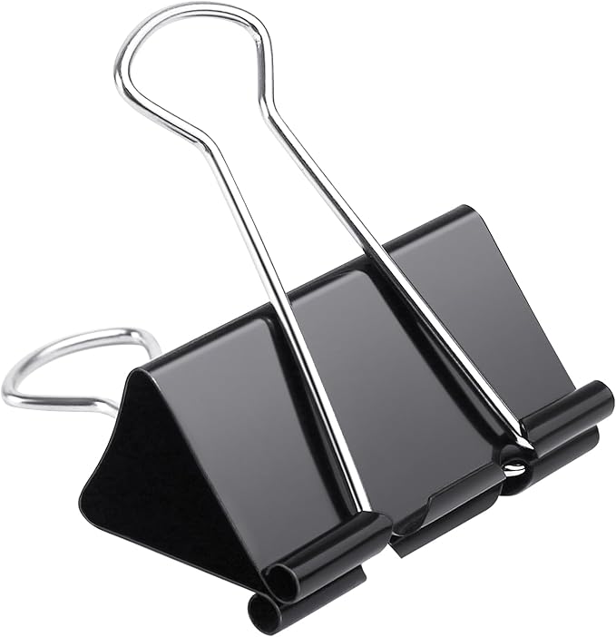 80 PCS 2 inch Binder Clips Extra Large Black Clips Office Supplies Black Paper by Lechay