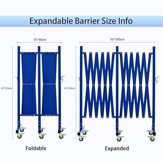 GYMTIME Industrial Expandable Metal Barricade, 16 FT, Folding Security Gate - Image 4