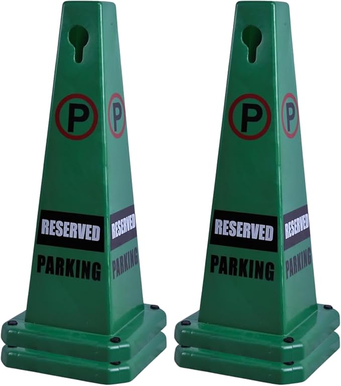 26.5" Caution Cones, 4-Sided Visible Safety Signs by OranclUS