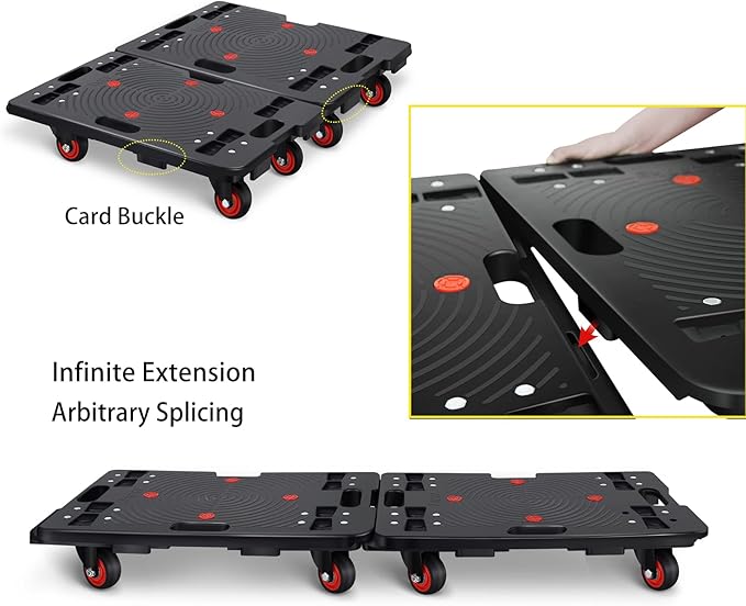 Furniture Dolly, Furniture Movers Dollies Heavy Duty, Large Moving Dolly Cart - Image 3