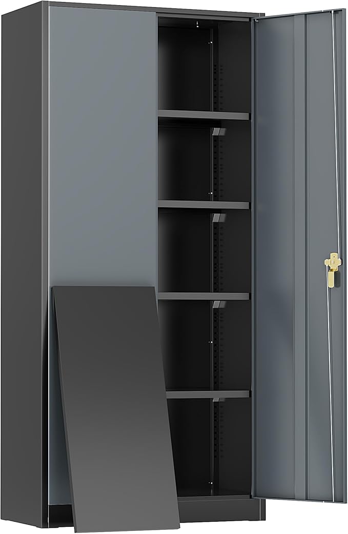 Greenvelly Metal Storage Cabinet, Lockable Steel Cabinet by Greenvelly
