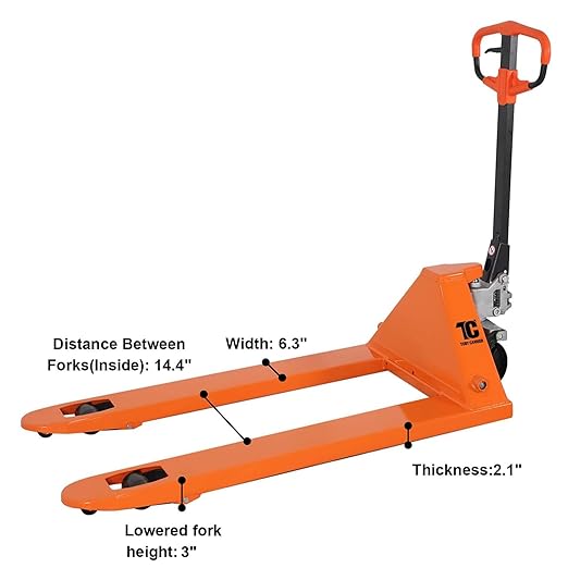 Tory Carrier Manual Pallet Jack Hand Pallet Truck 48" Lx27“W 5500lbs Capacity - Image 2