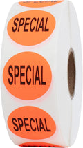 Perco Fluorescent Red 1-Inch Circle Special Retail Stickers — 1, 000 Perforated by Perco