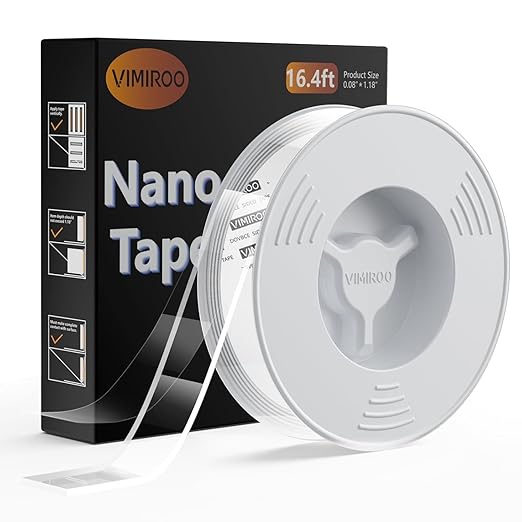 Double Sided Tape Heavy Duty, 16.4FT Nano Tape Extra Large Clear Mounting Tape by VIMIROO