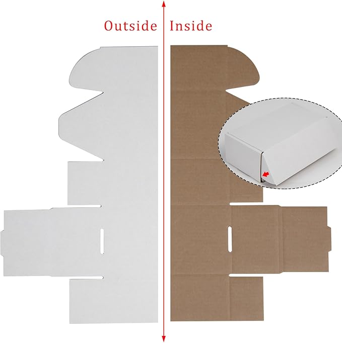50 Pack 6.5x3.2x2.2 Inches Small Shipping Boxes, Moving Mailing Packing Box - Image 3