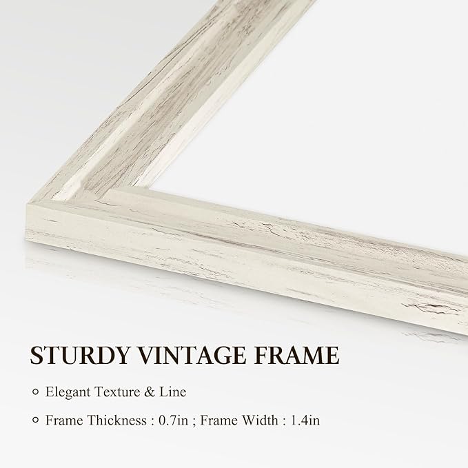 4 THOUGHT Dry Erase Board, 24 x 36 in Magnetic Whiteboard White Vintage Wood - Image 2