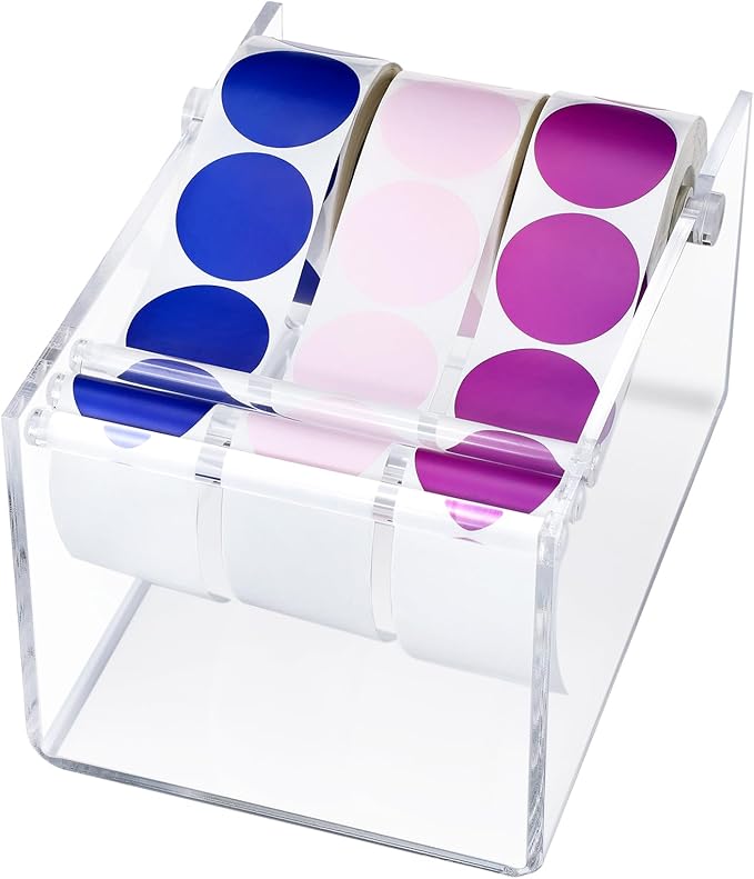 1 Pcs Adjustable Label Dispenser 3 Disks Sticker Roll Holder Sticker Dispenser by Unknown