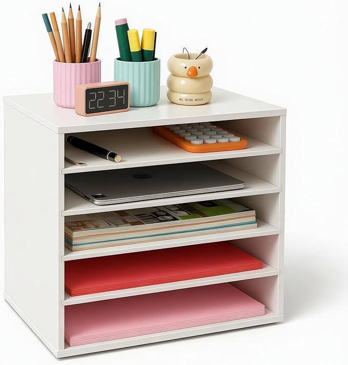 EMERIT Paper Organzier Wood Desktop Organizer Storage Letter Tray File Sorter by eMERIT