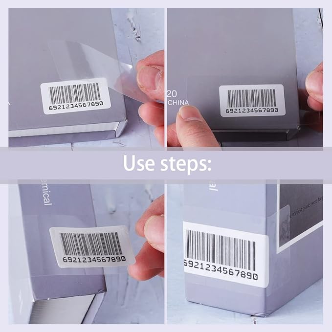 500 PCS Clear Labels Clear Stickers Label Protectors - Image 2