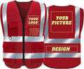 BeautyWill Custom Safety Vest Logo Class 2 High Visibility Reflevtive Vest by BeautyWill