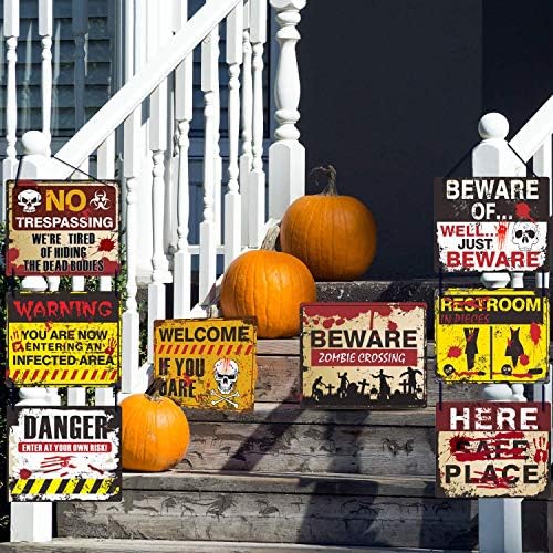 Wall Home Decor-Warning Beware Of Dog Stop Do Not Enter.8x12 Inch Metal Tin Sign Vintage Signs Aluminum Plates Printed Notice Iron Road Forest Farm Poster Plaque Art Bar Club Store Garage Personalized - Image 5