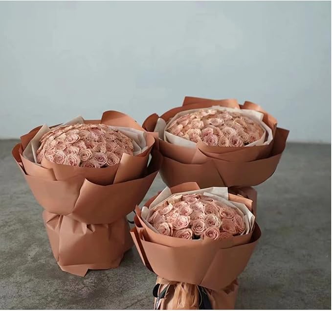 Waterproof Flower Bouquet Wrapping Paper, Solid Color Art Kraft Paper, Florist - Image 5
