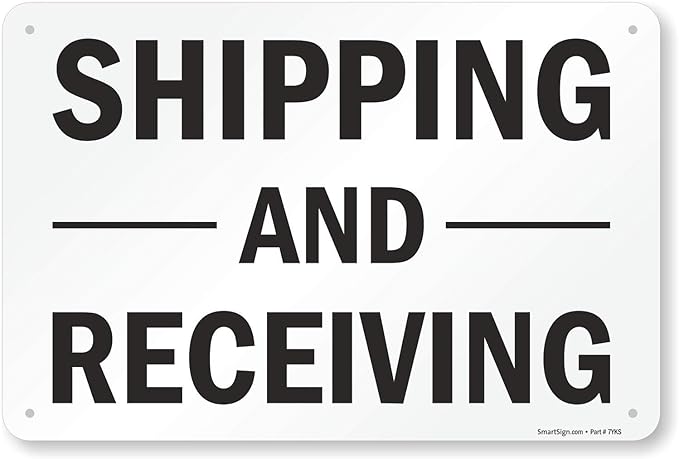 SmartSign - S-5803-AL-12x18-D9 "Shipping And Receiving" Sign | 12" x 18" by SmartSign