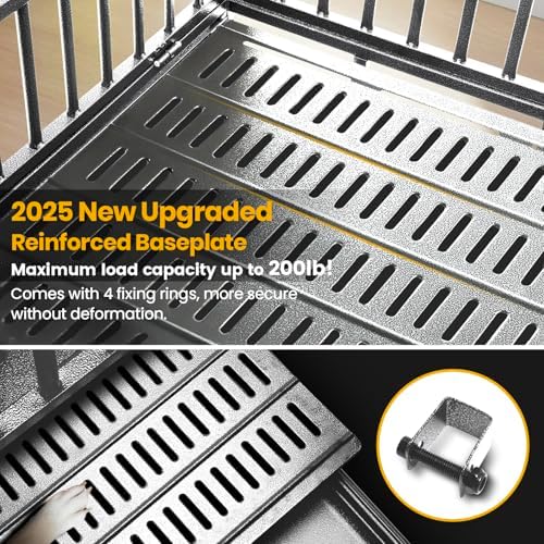 Oranland 38 Inch Heavy Duty Dog Crate for High Anxiety Large Dogs,Silver - Image 2