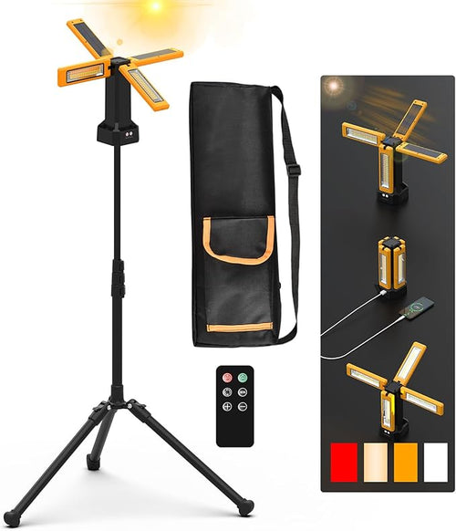 13200mAh Rechargeable Solar Work Light, IPX4 Waterproof by Fromnowonlightupthisworld