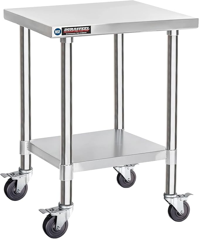 DuraSteel 30x18 NSF Stainless Steel Cart Work Table by DuraSteel