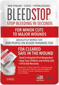 BleedStop™ First Aid Powder for Blood Clotting, Trauma Kit, Blood Thinner Patients, Camping Safety, and Survival Equipment for Moderate to Severe Bleeding Wounds or Nosebleeds - 1 (60g) Pouch by BleedStop