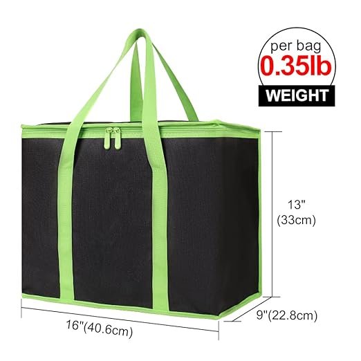 Bodaon 4-Pack Insulated Pizza Delivery Bags, X-Large Reusable Grocery Shopping - Image 2
