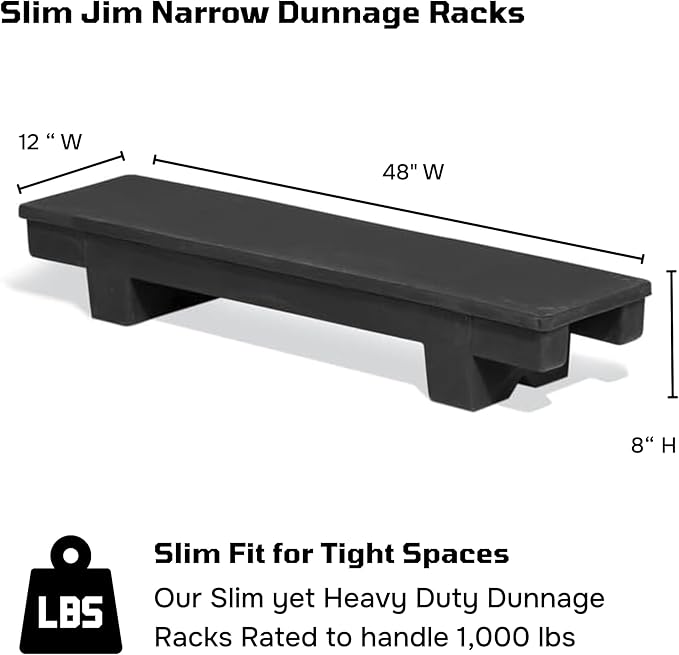 Slim Jim DUN5015 Narrow Heavy-Duty Plastic Poly Dunnage Rack - Image 2