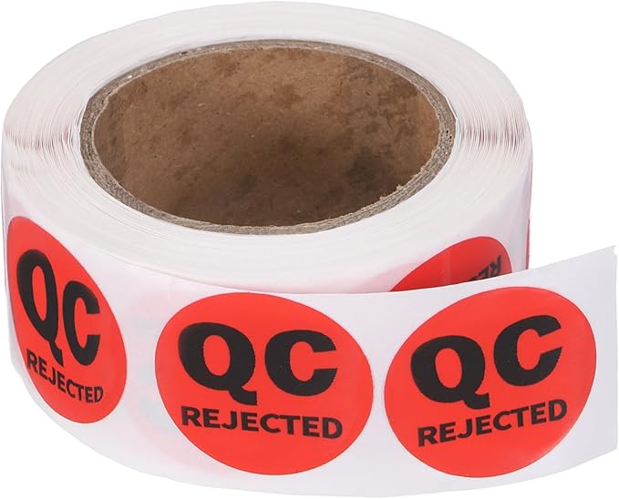 PATIKIL 360 Pcs 1 Roll QC Rejected Labels, 1 Inch Circle Inventory Control by PATIKIL