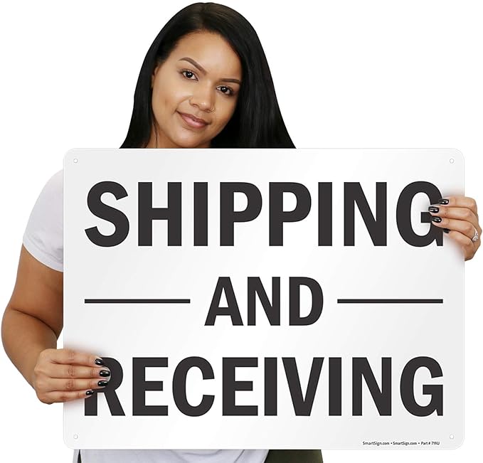 "Shipping And Receiving" Sign By SmartSign | 18" x 24" Aluminum - Image 3