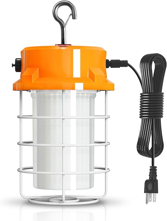 80W LED Temporary Work Light 12000lm 5000K Daylight White Portable Hanging by LightupEveryCorner