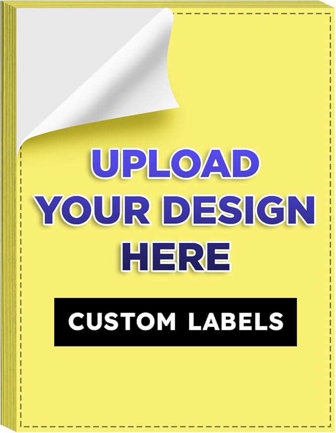 Custom Bright Neon Color Labels, Print Your Own Stickers, Upload Your Design by SSuperfinePrinting
