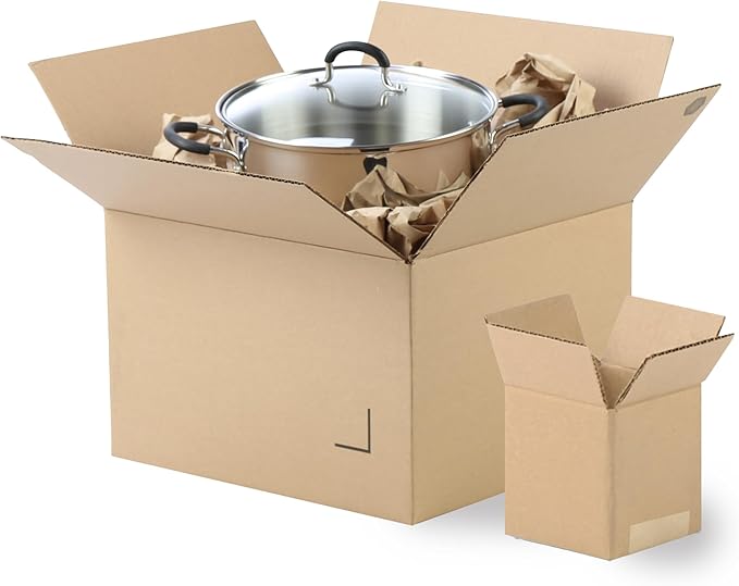 The Boxery 3"x3"x3" Brown/Kraft Corrugated Cardboard Shipping Boxes 100-Pack | - Image 2