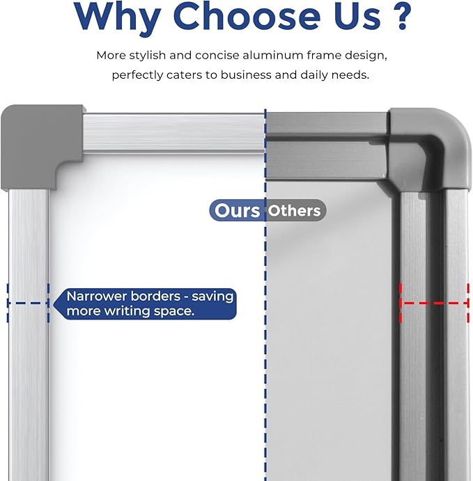 MaxGear Dry Erase Board for Wall, Double-Sided Large Whiteboard, Hanging for - Image 2