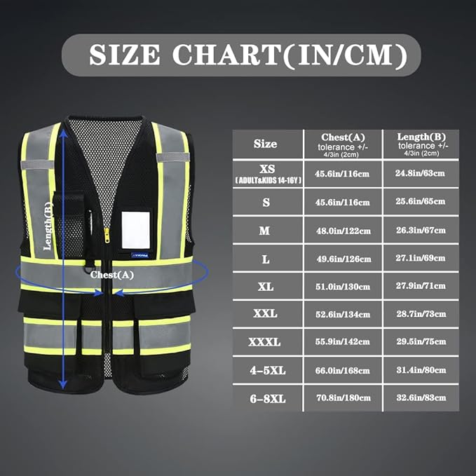 AYKRM 11 color High Vis Reflective Safety Vest - Image 5