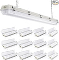 Sunco LED Ready Fixture for Garage Ceiling, 4ft Shop Lights Holds 2 LED Tube by SuncoLighting