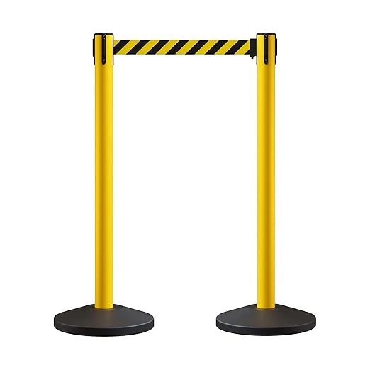 Crowd Control Warehouse CCW Series RBB-100 Set of 2 Stanchions - 11 Ft by Crowd+Control+Warehouse