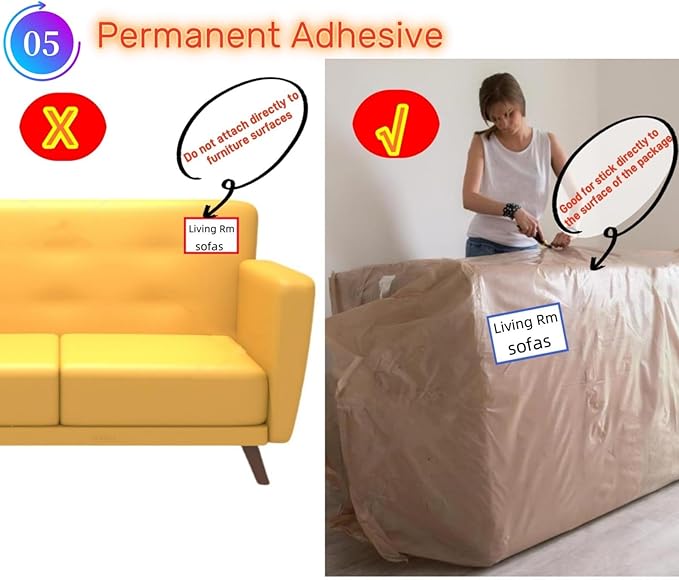 400 Large Moving Labels for Boxes Color-Coded Label Stickers Packing Labels for - Image 6