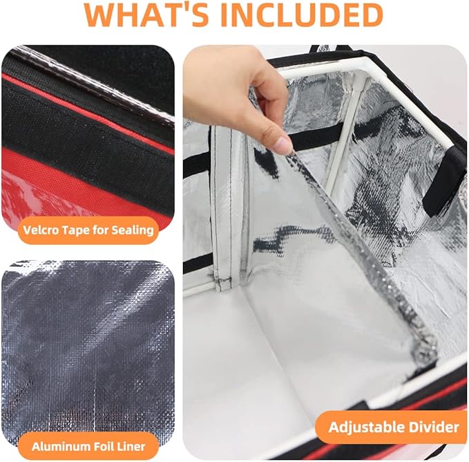 Red Insulated Bags For Food Delivery XL - Image 5