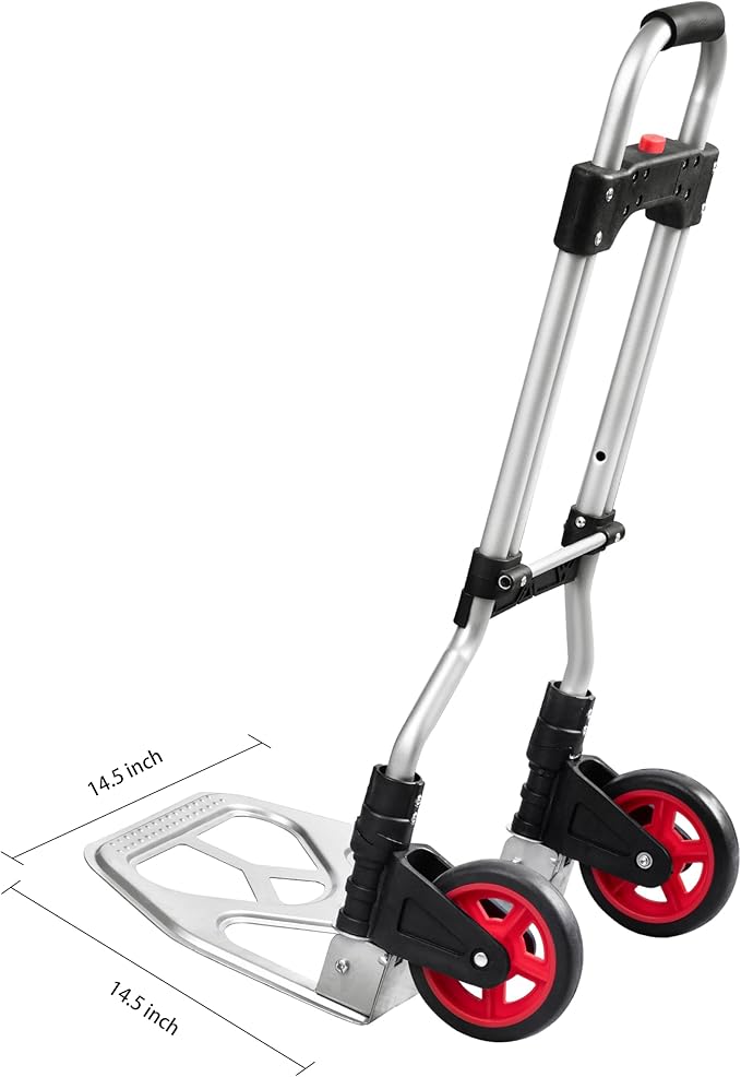 LEADALLWAY Dolly Cart Folding Hand Truck and Dolly, Steel Portable Cart - Image 4