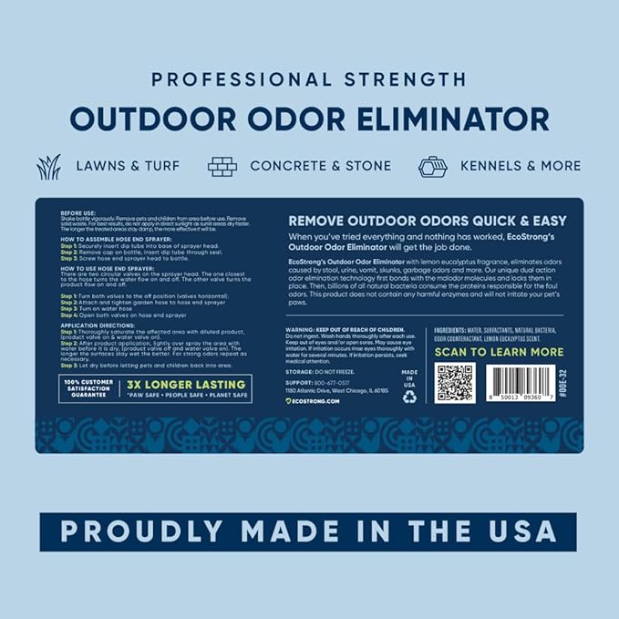 Eco Strong Outdoor Odor Eliminator Outside Dog Urine Enzyme Cleaner Powerful Pet - Image 9