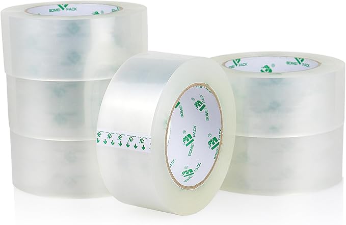 BOMEI PACK Silent Packing Tape, 2.4Mil x 1.88” x 110yds, Heavy Duty Clear - Image 7