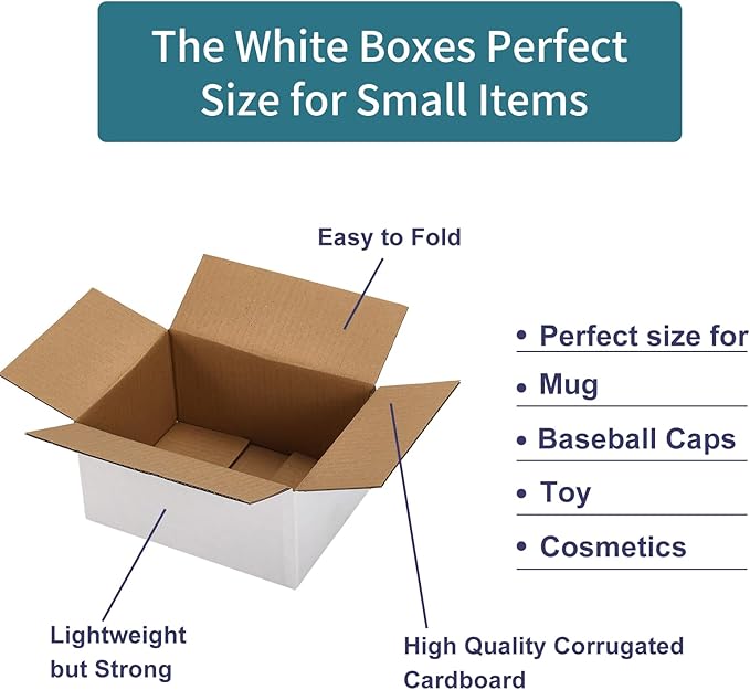 25 Pack Shipping Boxes 8x6x4 Inches, Small Business - Image 6