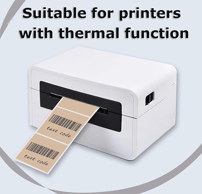 3" x 2" Thermal Labels Stickers Brown, Thermal Printer Shipping Stickers - Image 3