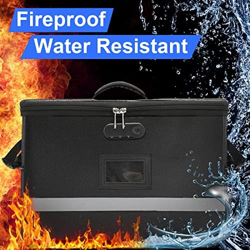 EXLIFBAG Fireproof File Organizer with Lock, 1 Layer - Image 6
